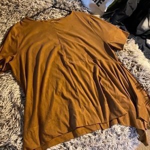 Chico’s size 2 suede asymmetrical top
